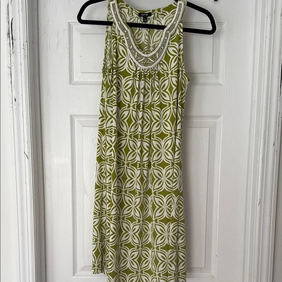 apt 9 green dress Apt. 9 Vintage Y2K Size 12 Green Forest Fairy Vneck Maxi Dress Spaghetti  Straps
